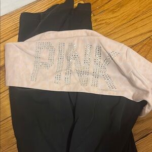 Victoria's Secret PINK Yoga Leggings - Black and Pink